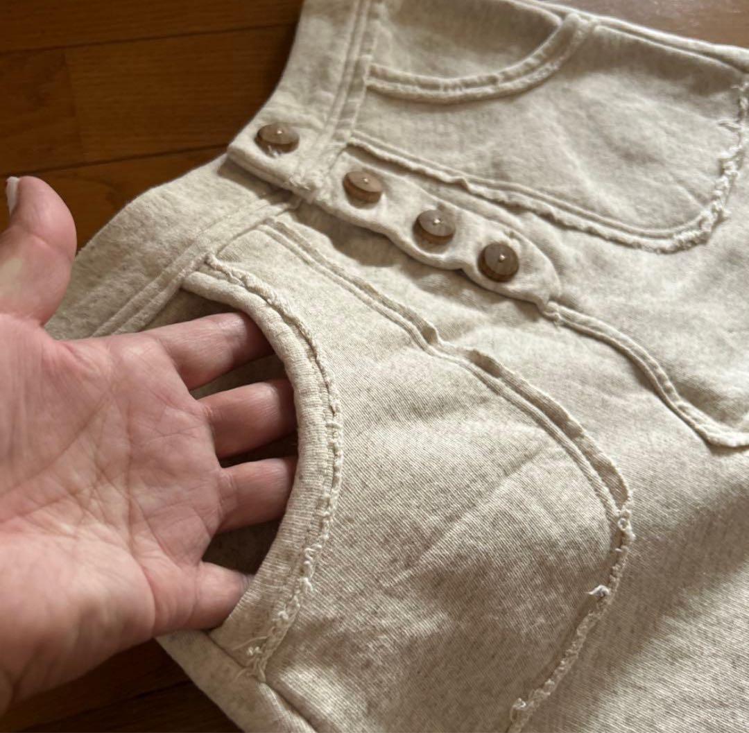 【美品】PAYAKA ヘンプコットン ふかふか 切り替え スカート・きなり