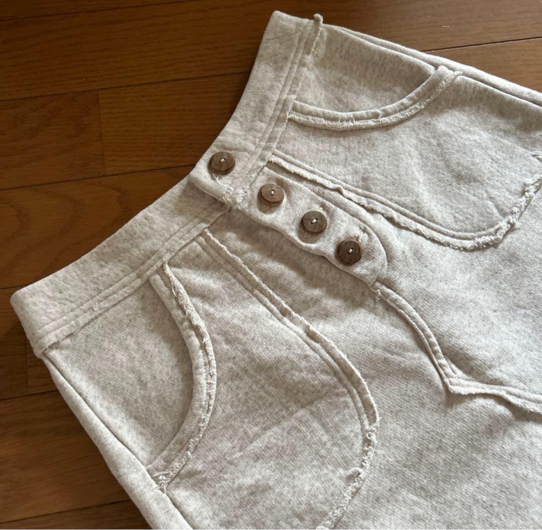 【美品】PAYAKA ヘンプコットン ふかふか 切り替え スカート・きなり