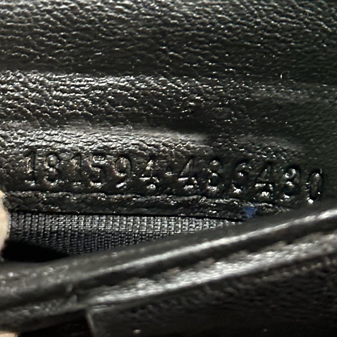 GUCCI グッチ　折り財布　インターロッキング　GG ブラック　Wホック