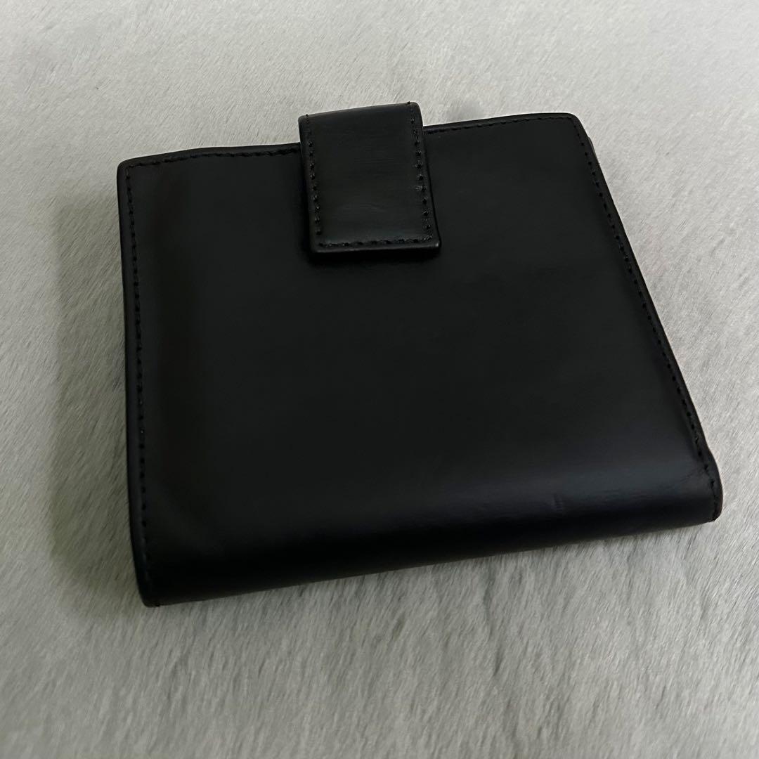 GUCCI グッチ　折り財布　インターロッキング　GG ブラック　Wホック