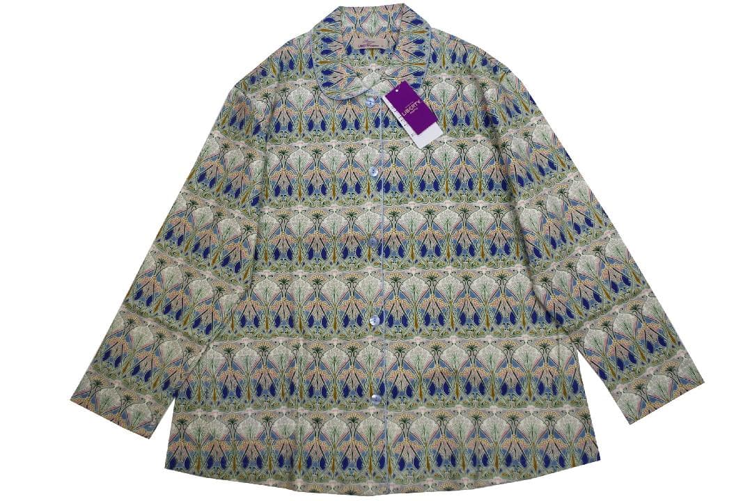 【新品】リバティ LIBERTY fabric厚手スムースニットパジャマ（M)C