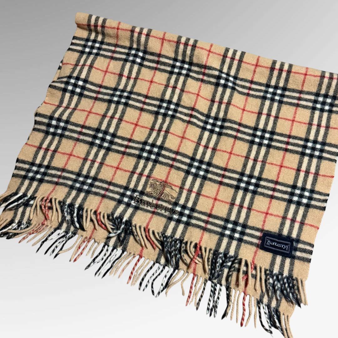 M1452❀極美品 Buberrys ノバチェック ブランケット ひざ掛け