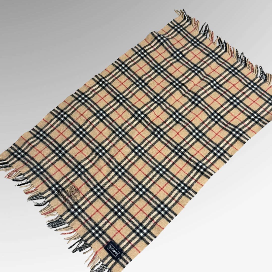 M1452❀極美品 Buberrys ノバチェック ブランケット ひざ掛け