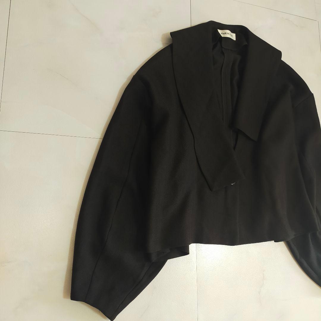 ヘリンドットサイ　HeRIN.CYE ヘリンボーン　ビッグカラージャケット
