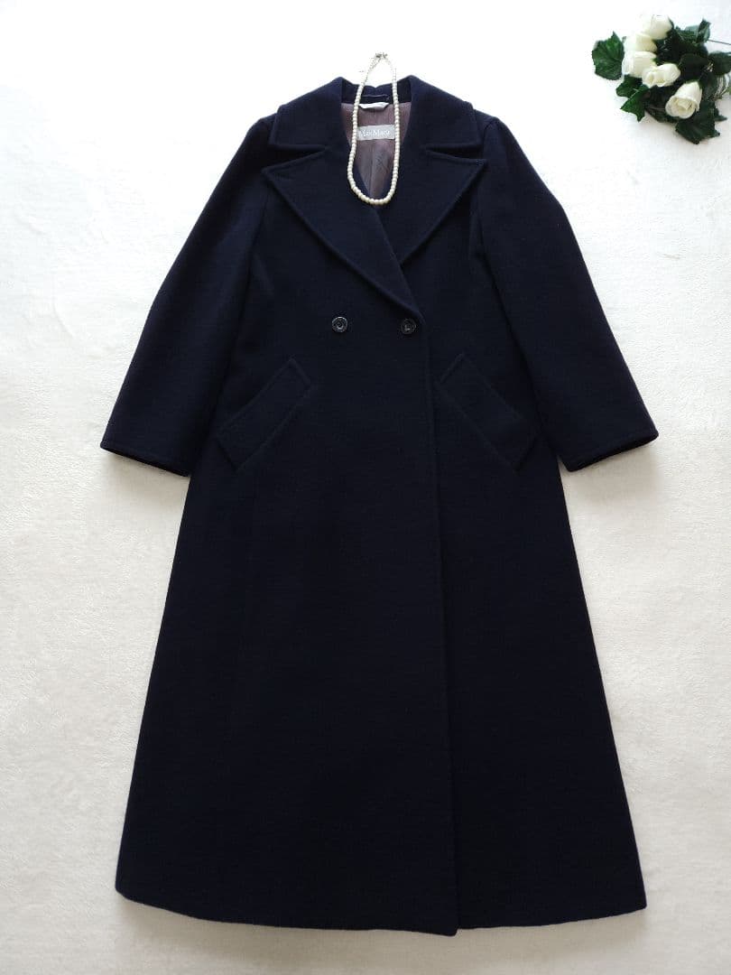 MaxMara 高級ロングコート 26万 Schurwolle *若干訳有り