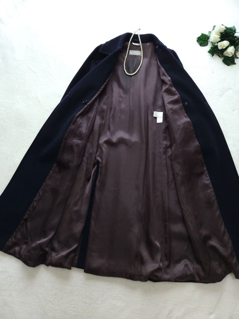 MaxMara 高級ロングコート 26万 Schurwolle *若干訳有り