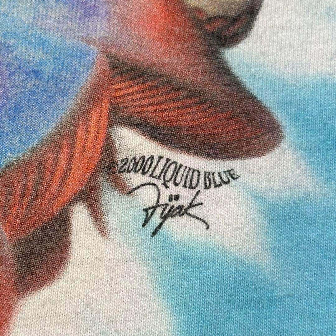 希少 Travis Scott 着用 00's LIQUID BLUE Tシャツ