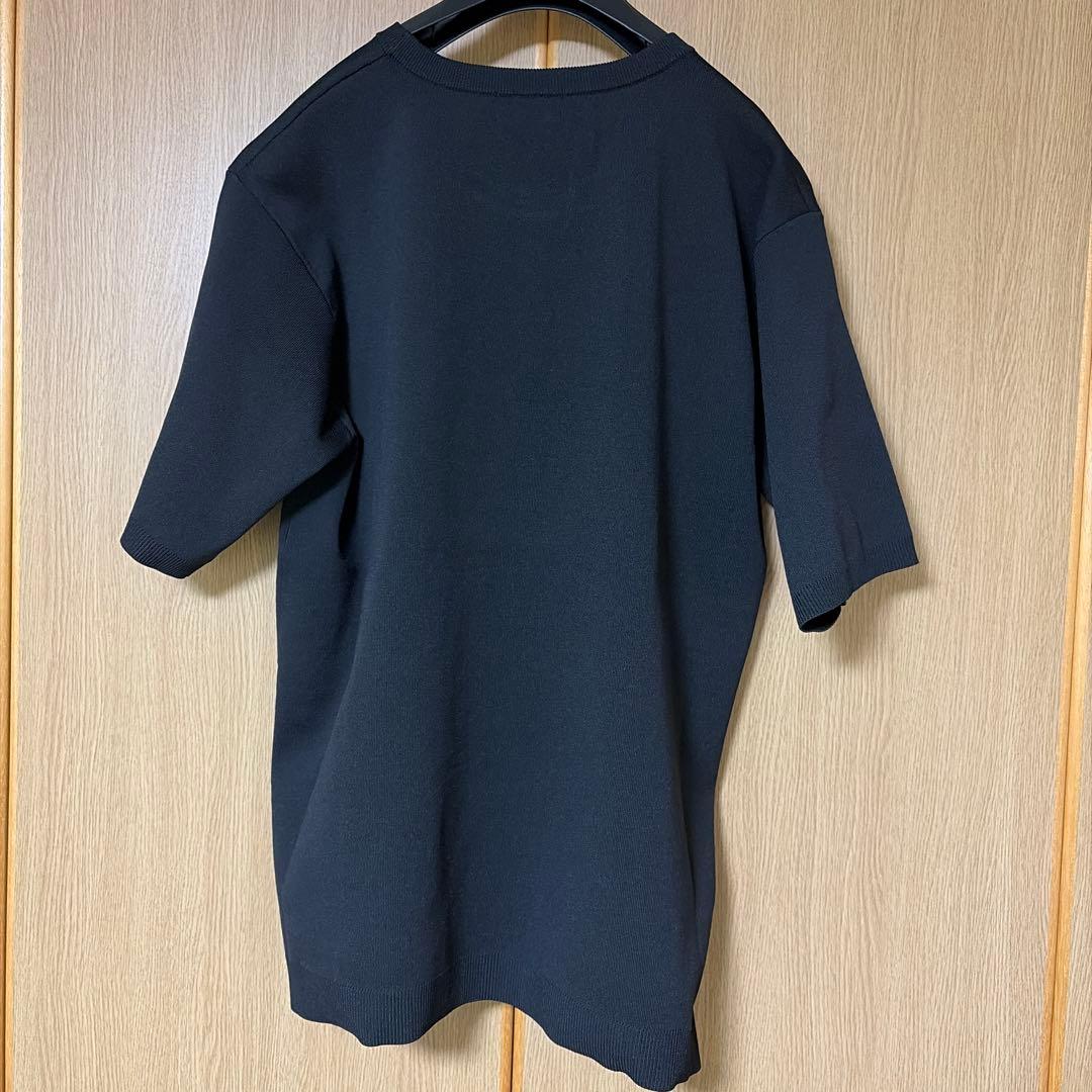 Macqlo (マックロ)ニットTシャツ Lサイズ　ブラック