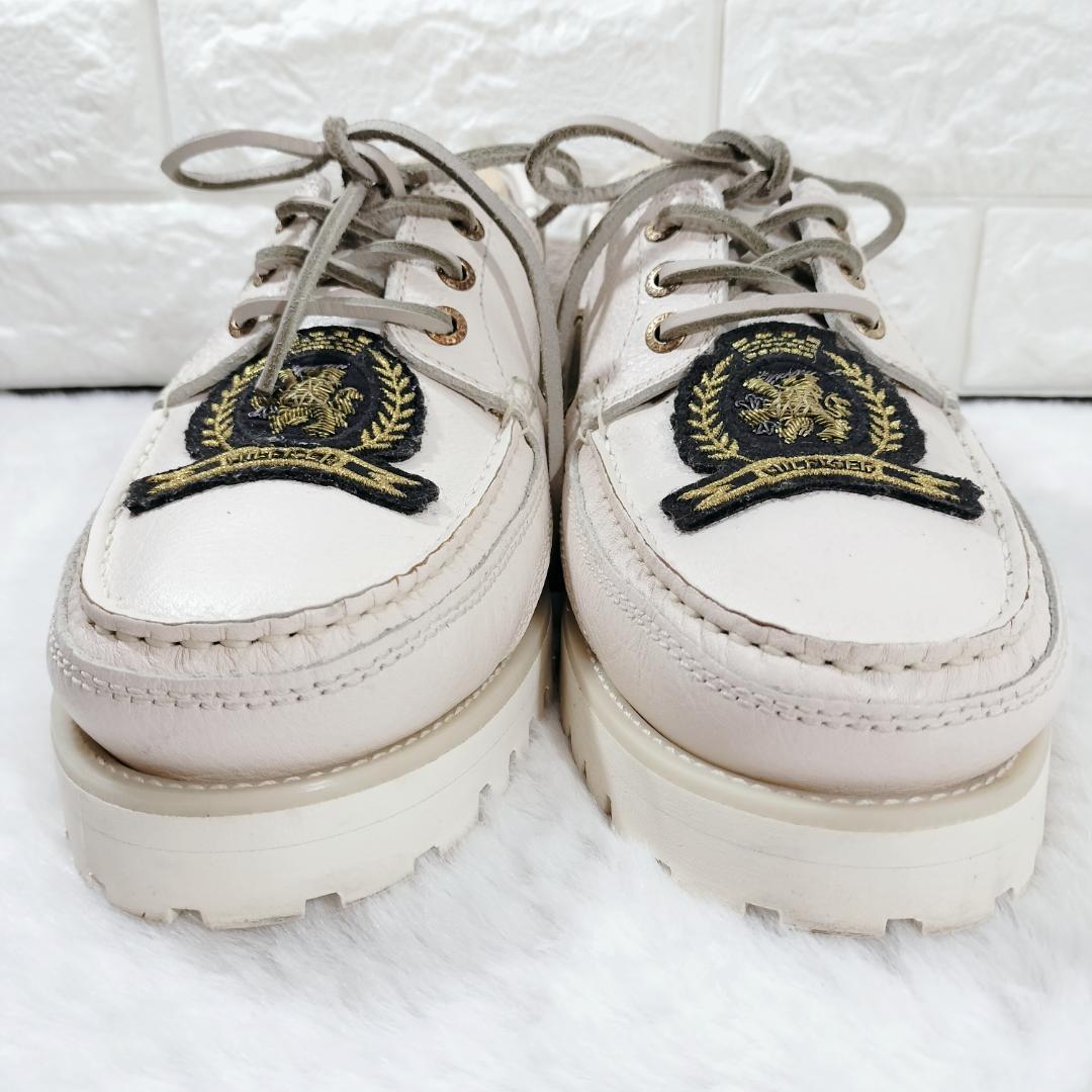 エンブレム刺繍 ボートシューズ 27.5cm トミーヒルフィガー