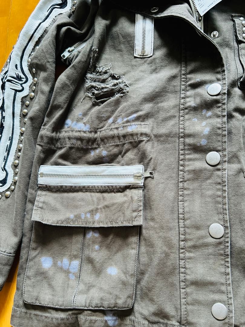 <専用>GLADNEWSミリタリージャケットデッドストックボーンスタッツ2way