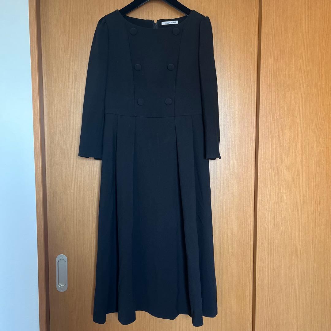 Viaggio Blu ビアッジョブルー ダブルクロスボタンワンピース 卒入学式