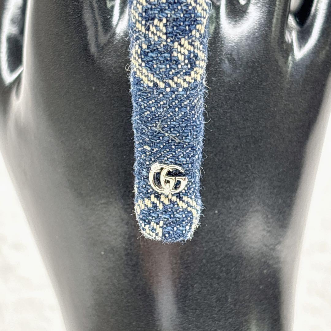 一級品✨GUCCI グッチ デニム生地　GGキャンバス カチューシャ