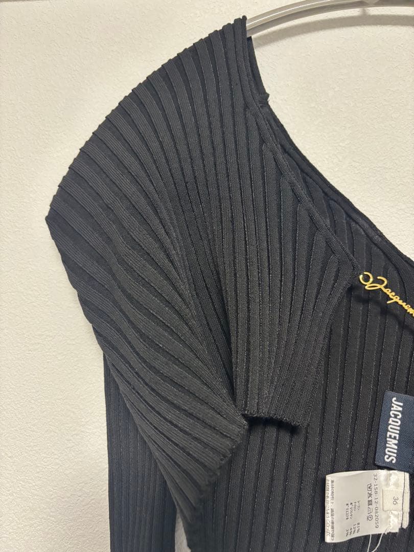 JACQUEMUS クロップド リブニット カーディガン