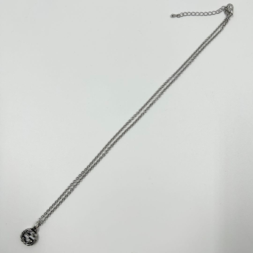 美品✨　グッチ　ネックレス　アラベスク　インターロッキング　GG Ag 925