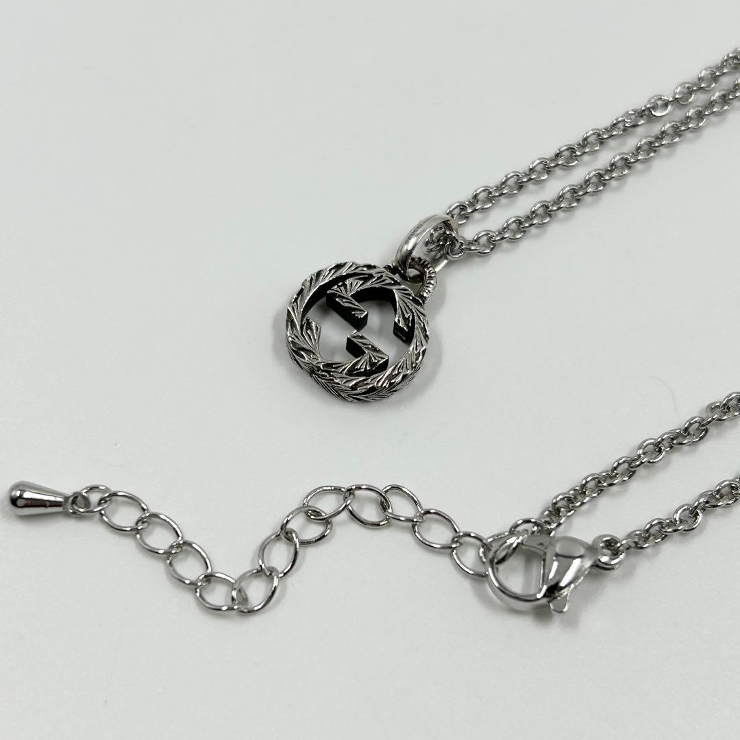 美品✨　グッチ　ネックレス　アラベスク　インターロッキング　GG Ag 925