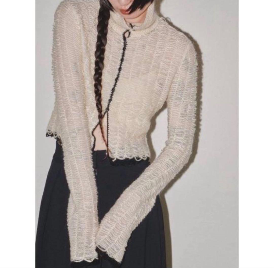 【美品】TODAYFUL Mesh Jacquard Knitshirts