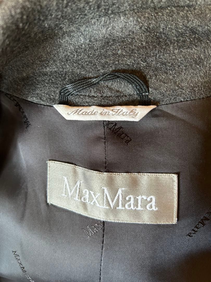 Max Mara ダークグレー ロングコート　訳あり品