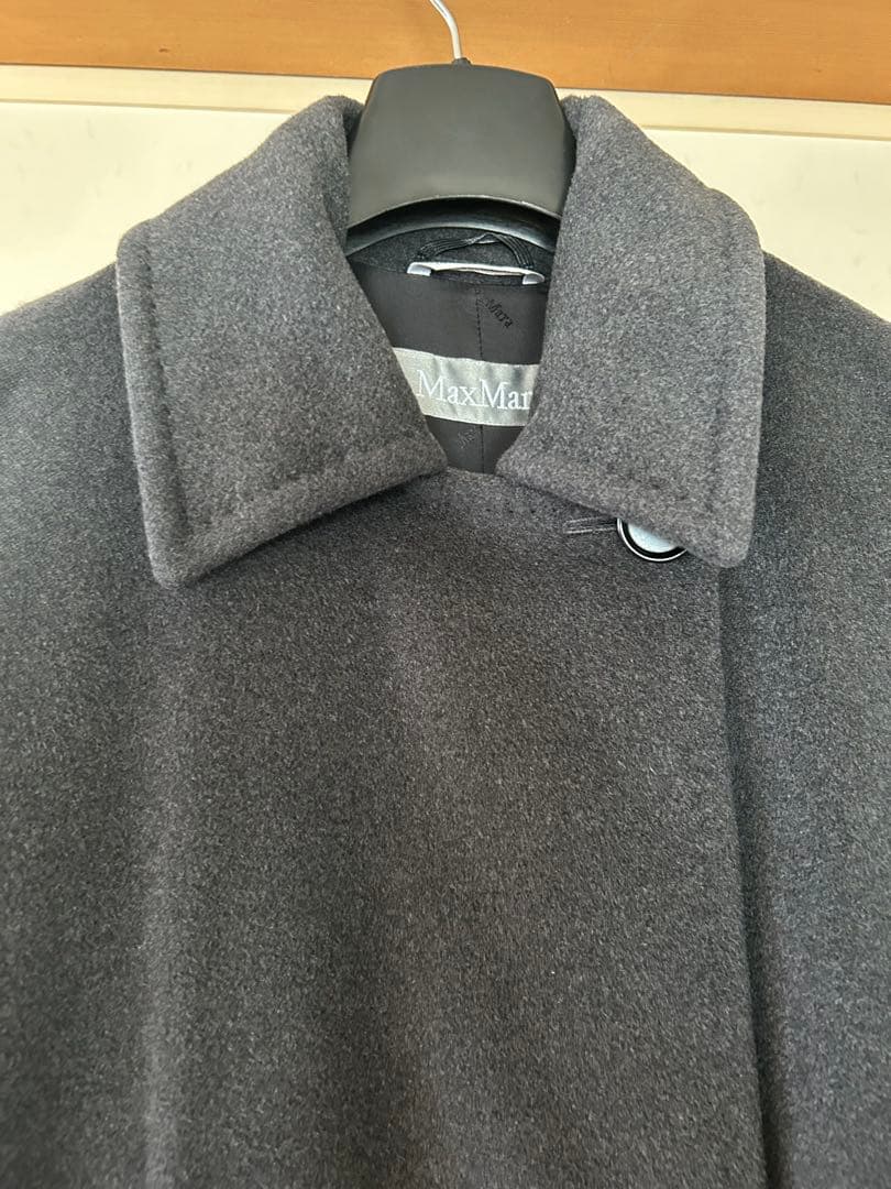 Max Mara ダークグレー ロングコート　訳あり品