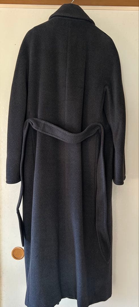 Max Mara ダークグレー ロングコート　訳あり品
