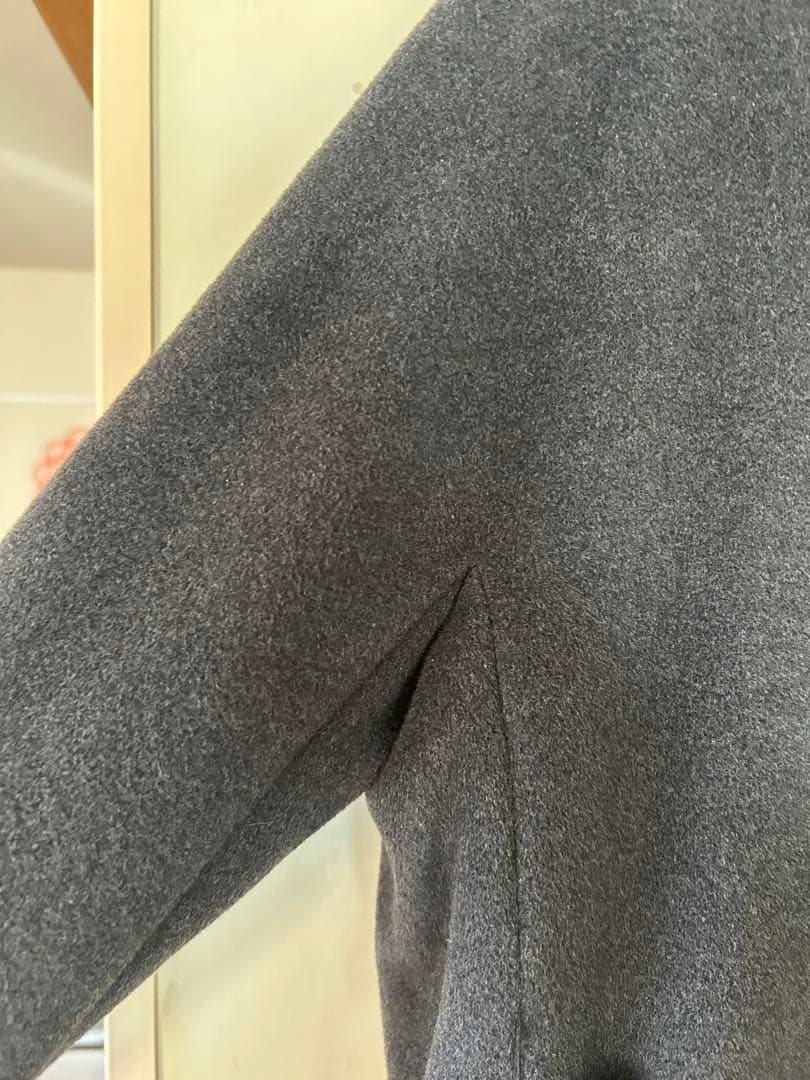 Max Mara ダークグレー ロングコート　訳あり品