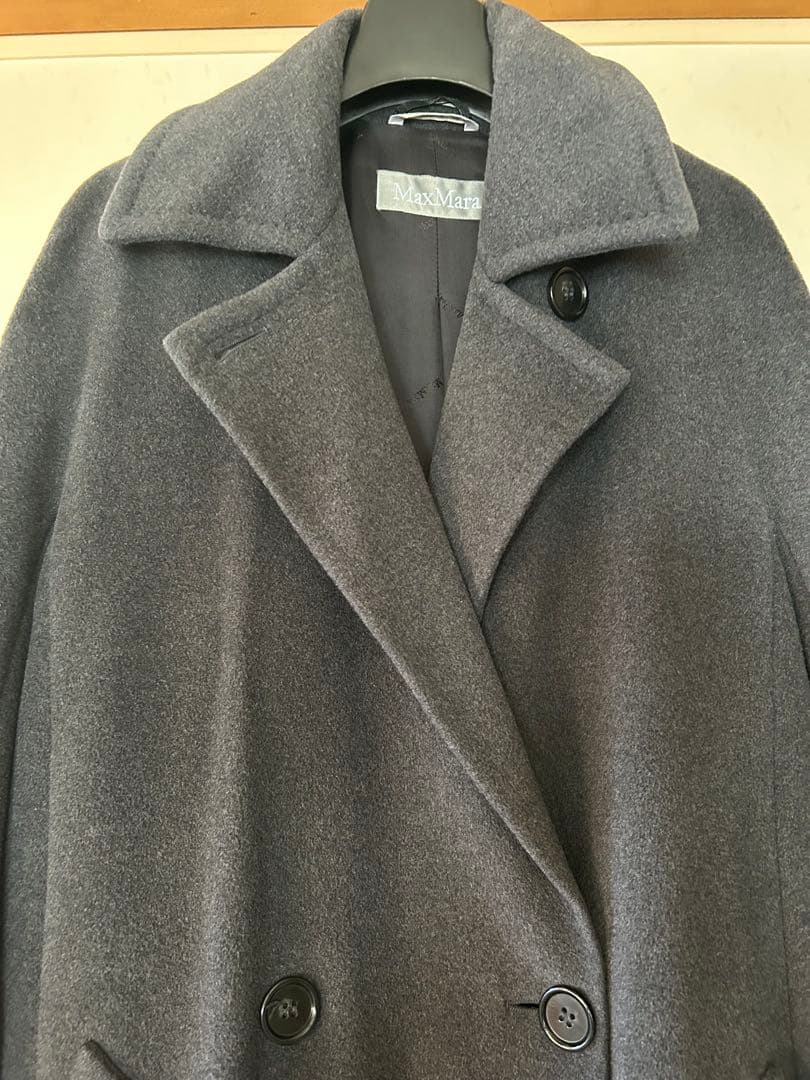 Max Mara ダークグレー ロングコート　訳あり品