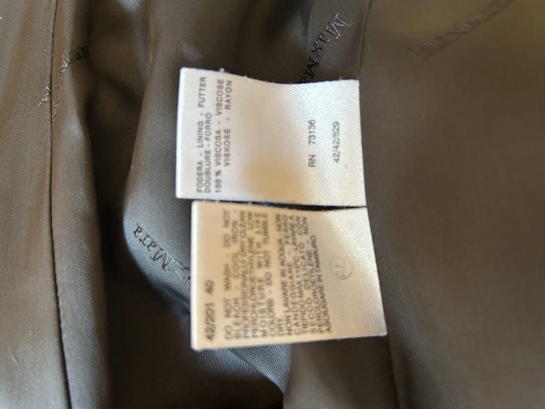 Max Mara ダークグレー ロングコート　訳あり品