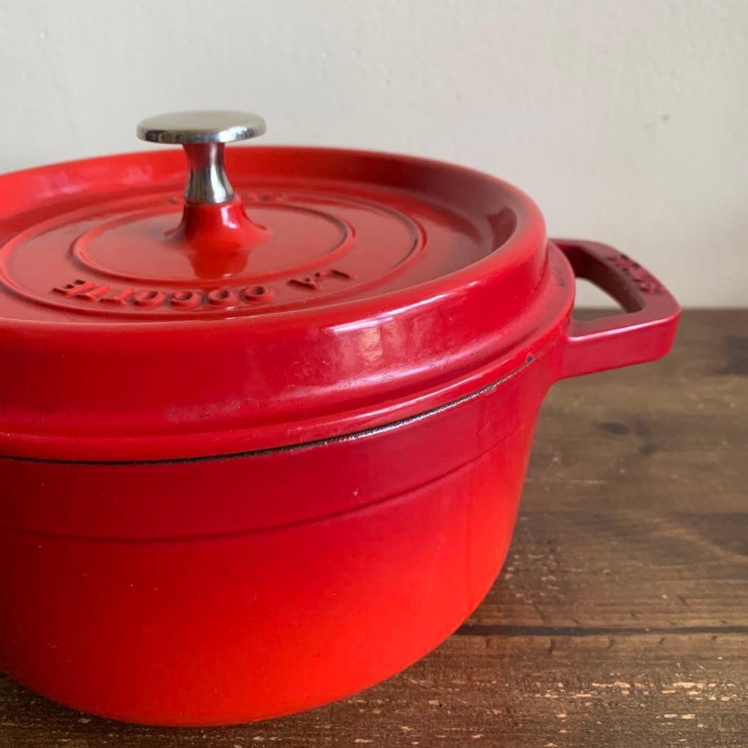 STAUB ストウブ ココットラウンド 22cm レッド