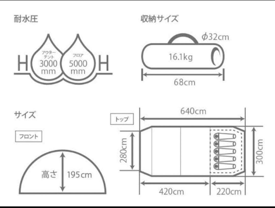 DODカマボコテント 2 インナーテント＆カマボコシールドセット