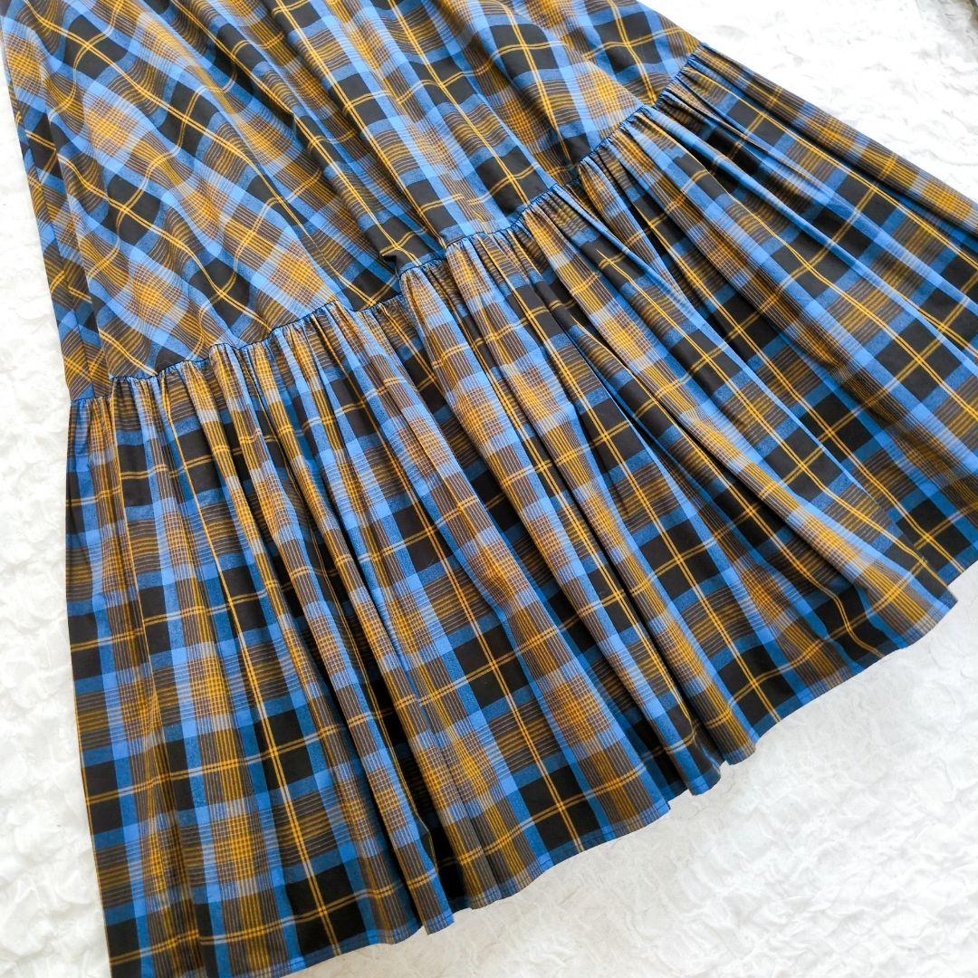 【美品】Curensology　チェックティアードスカート　38