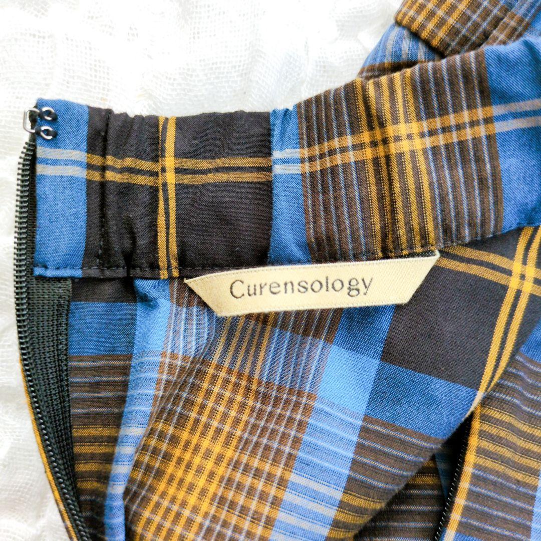 【美品】Curensology　チェックティアードスカート　38