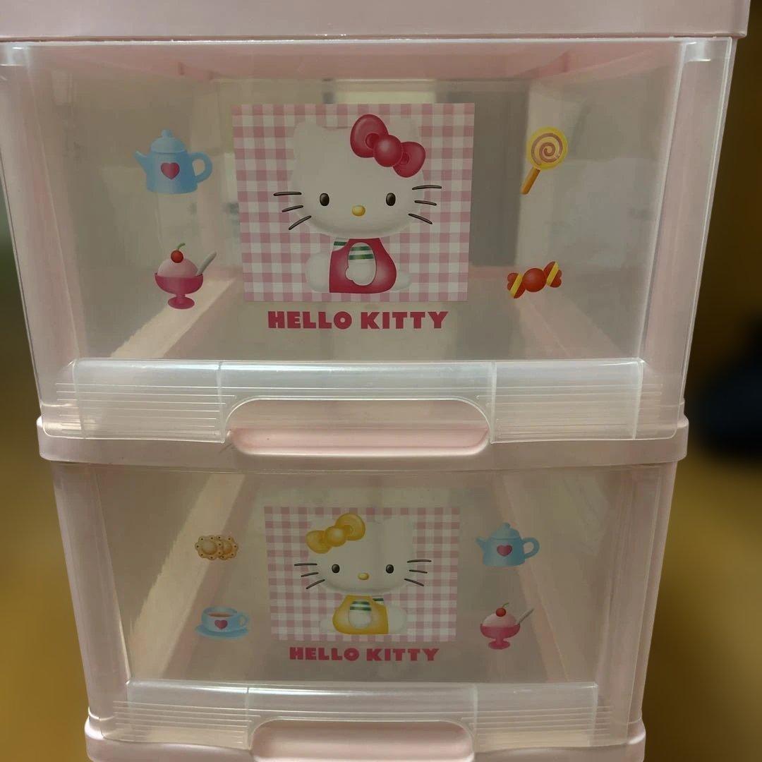HELLO KITTY 3段衣類収納ケース ピンク