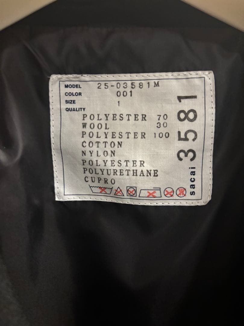 ジャケット・アウター sacai Suiting Bonding Mix Jacket 1