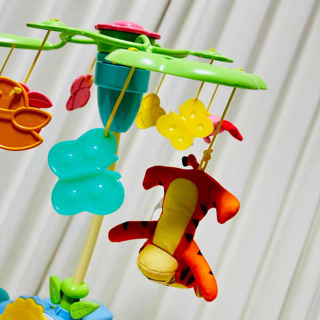 【極美品】くまのプーさん えらべる回転6WAYジムにへんしんメリー 人気 メリー