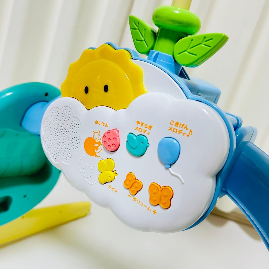 【極美品】くまのプーさん えらべる回転6WAYジムにへんしんメリー 人気 メリー