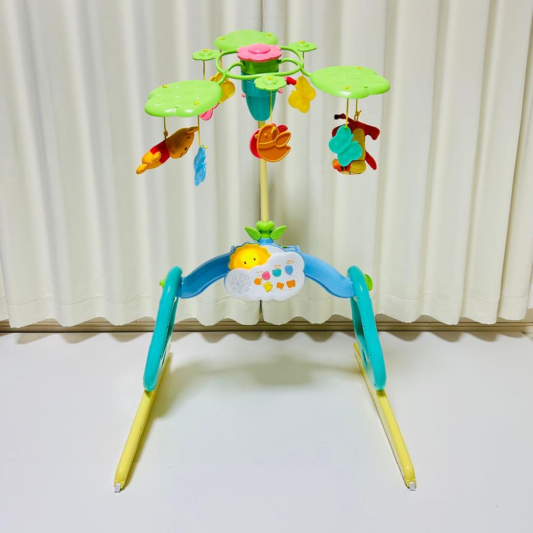 【極美品】くまのプーさん えらべる回転6WAYジムにへんしんメリー 人気 メリー