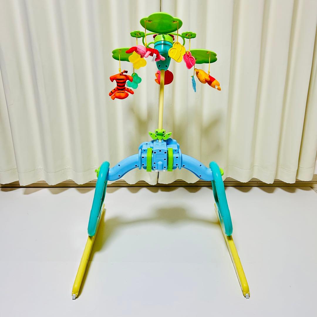 【極美品】くまのプーさん えらべる回転6WAYジムにへんしんメリー 人気 メリー
