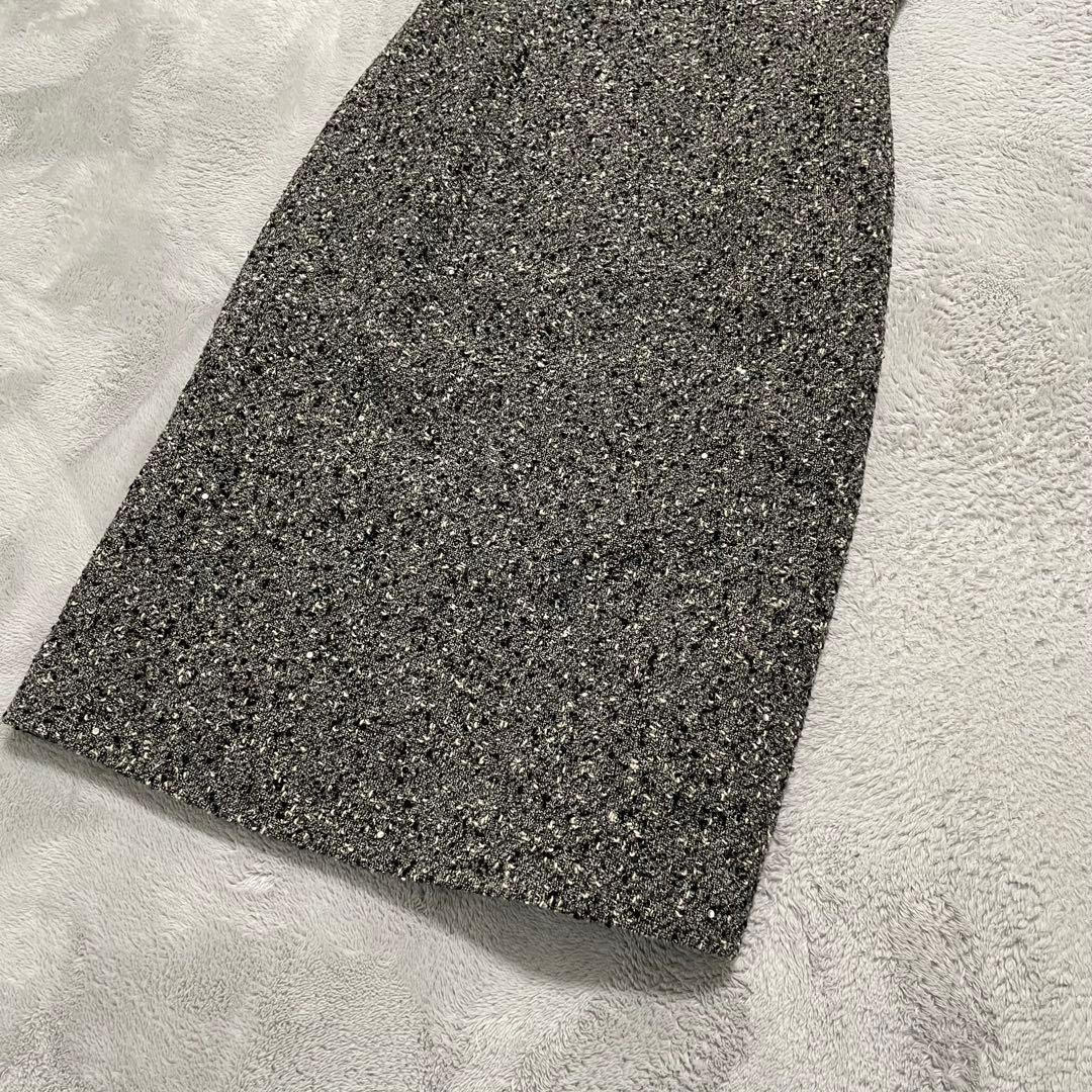 【美品】　FOXEY フォクシー ワンピース　ドレス　ツイード　黒