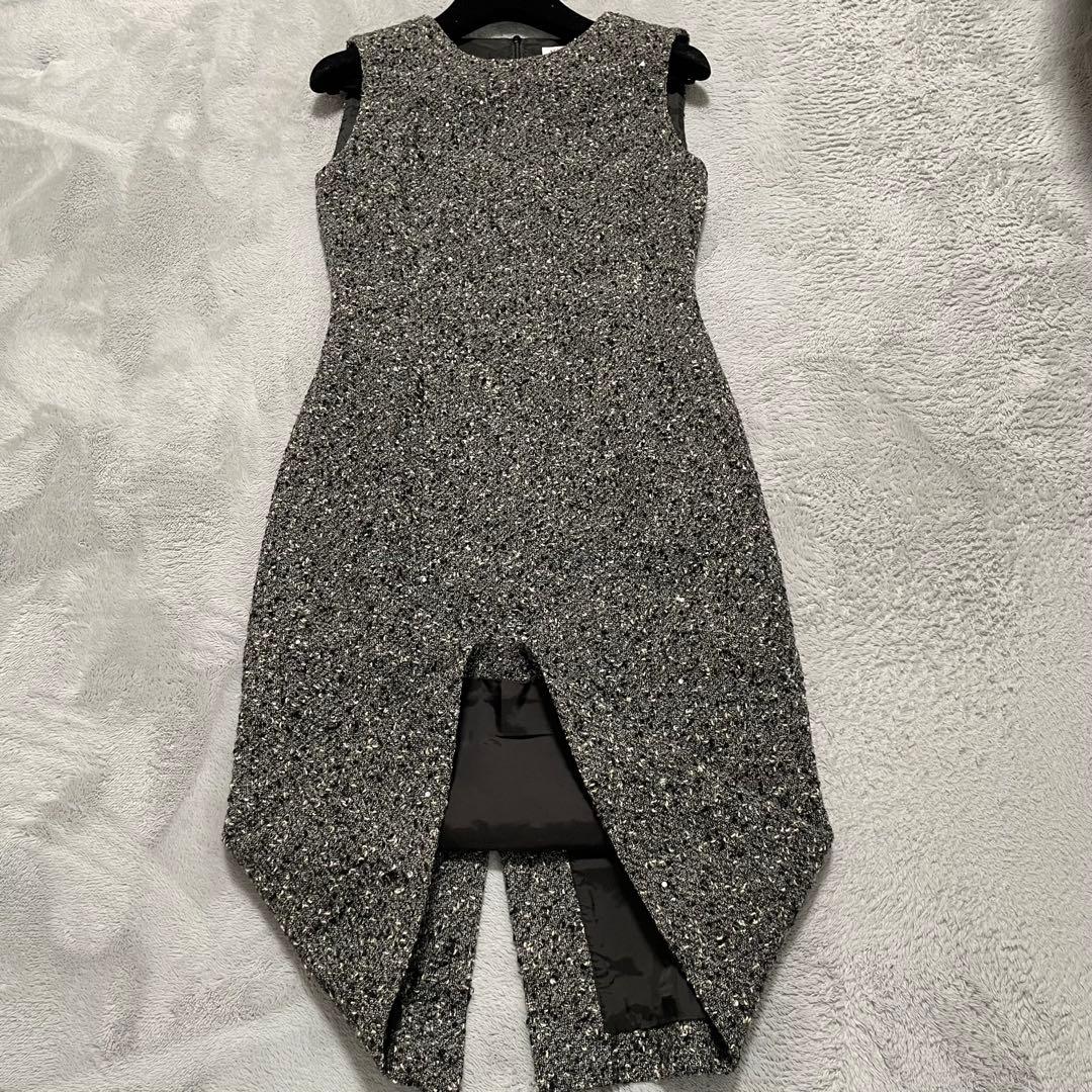 【美品】　FOXEY フォクシー ワンピース　ドレス　ツイード　黒