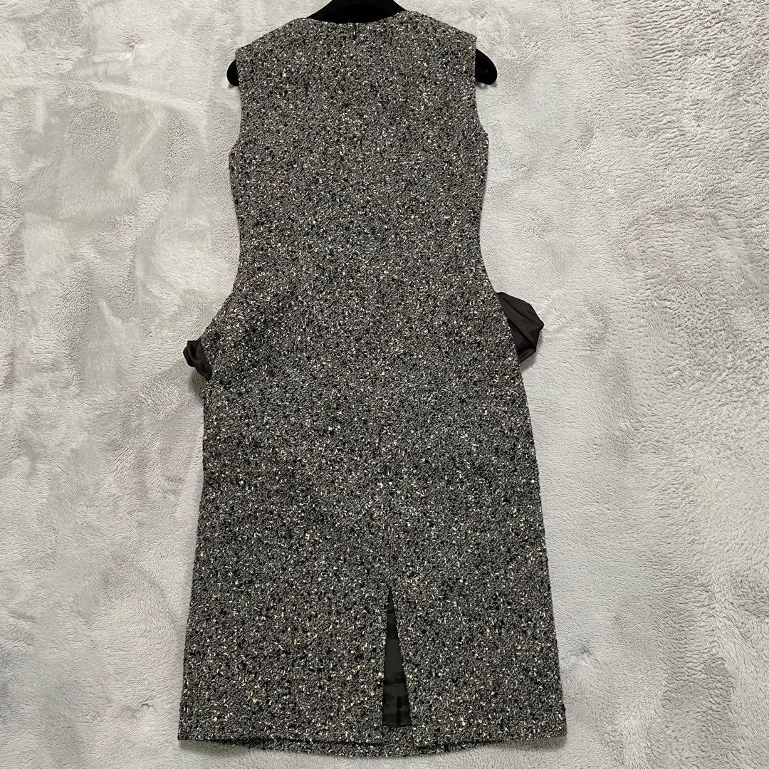 【美品】　FOXEY フォクシー ワンピース　ドレス　ツイード　黒
