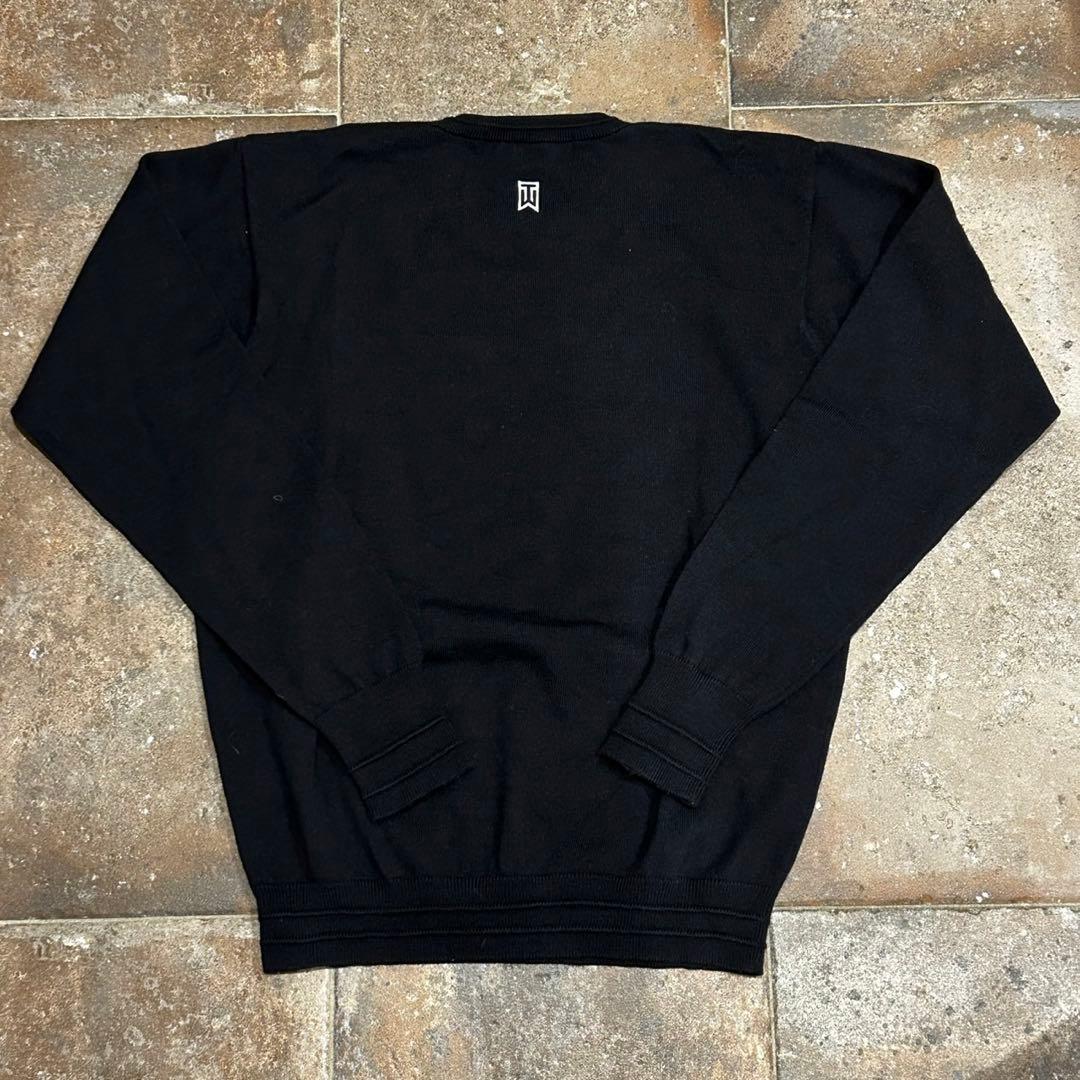 NIKE TIGER WOODS 刺繍セーター ゴルフ ブラック S