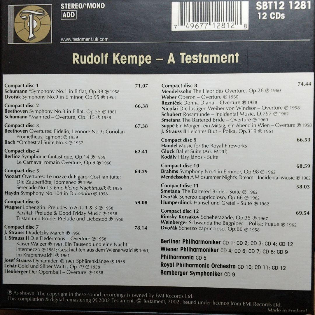 ルドルフ・ケンペ・コレクション（１２CD）