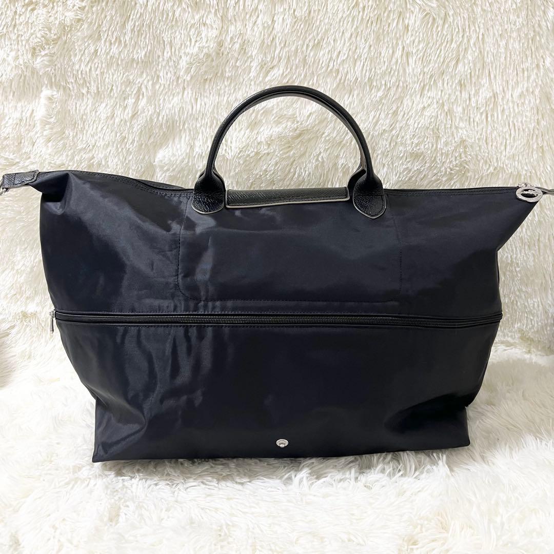 【大容量】LONGCHAMP ロンシャン ボストンバッグ ナイロン ブラック