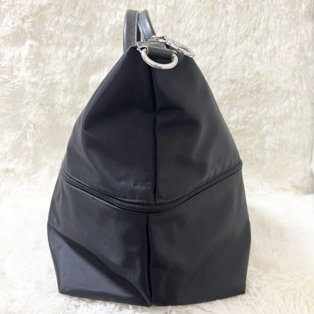 【大容量】LONGCHAMP ロンシャン ボストンバッグ ナイロン ブラック