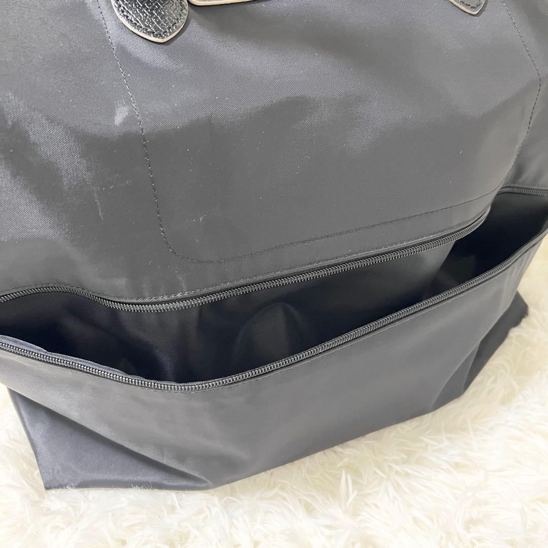 【大容量】LONGCHAMP ロンシャン ボストンバッグ ナイロン ブラック