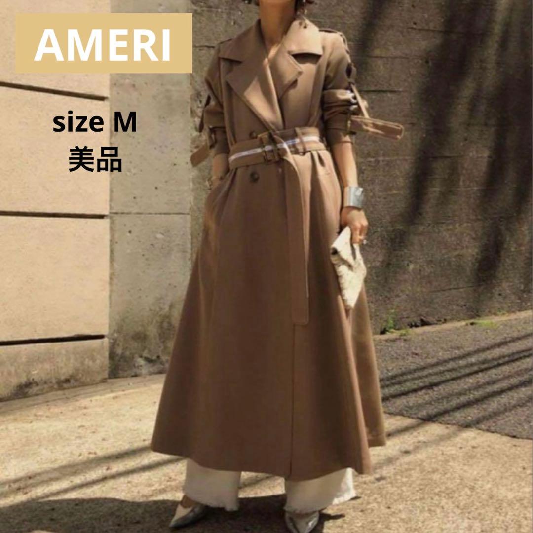 【AMERI】PASS CODE LINE COAT ロング トレンチ 春コート
