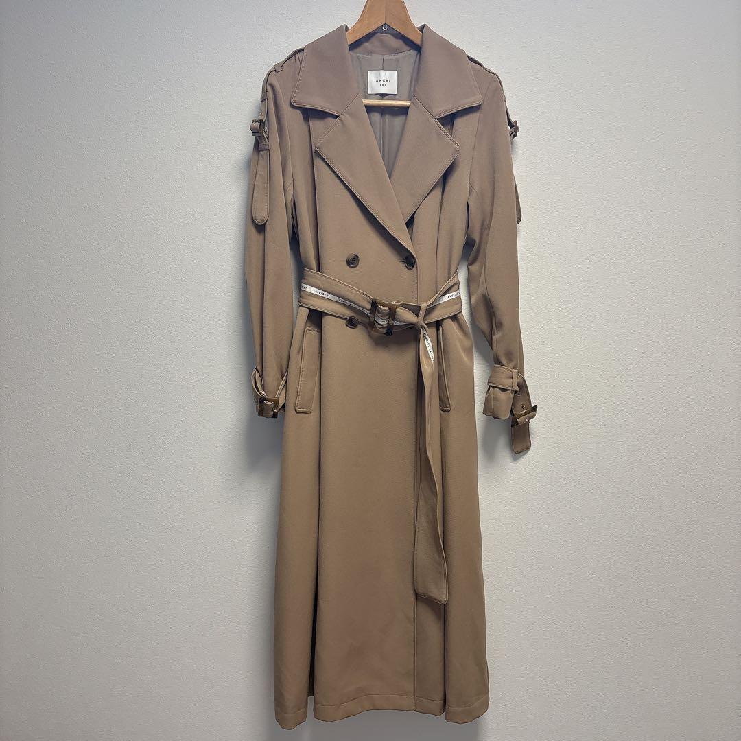 【AMERI】PASS CODE LINE COAT ロング トレンチ 春コート