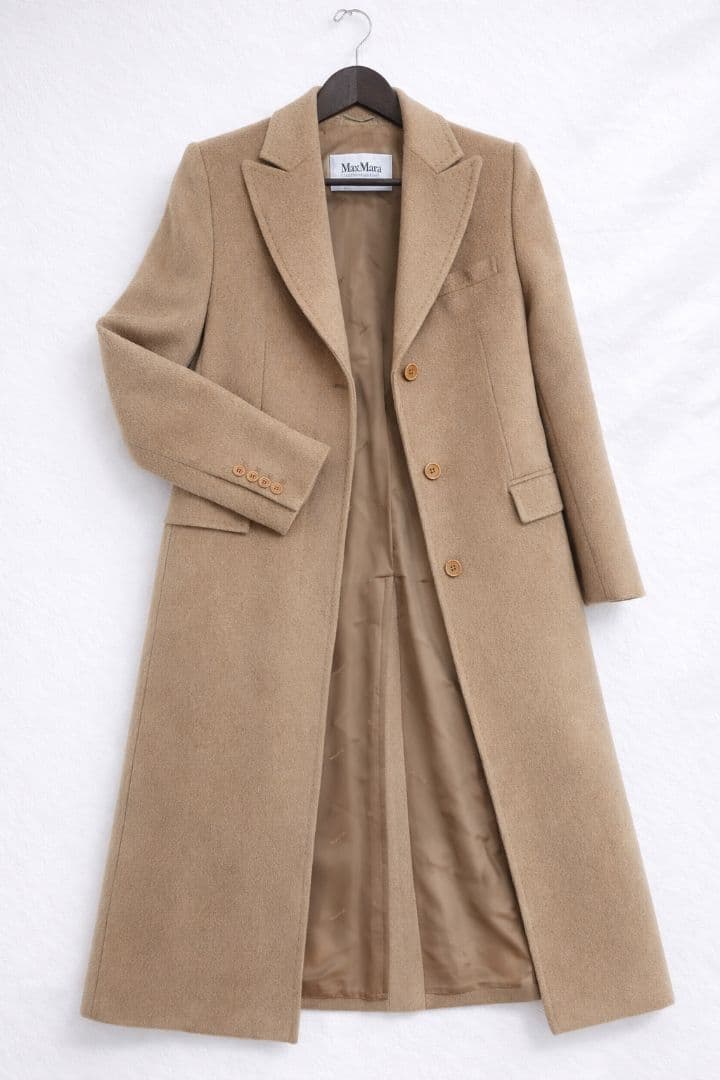 Max Mara 白タグ キャメル100% ロングコート 40 イタリア製