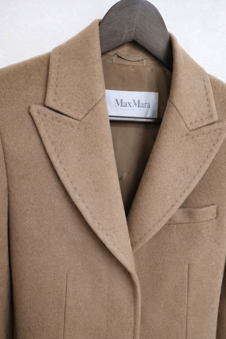 Max Mara 白タグ キャメル100% ロングコート 40 イタリア製