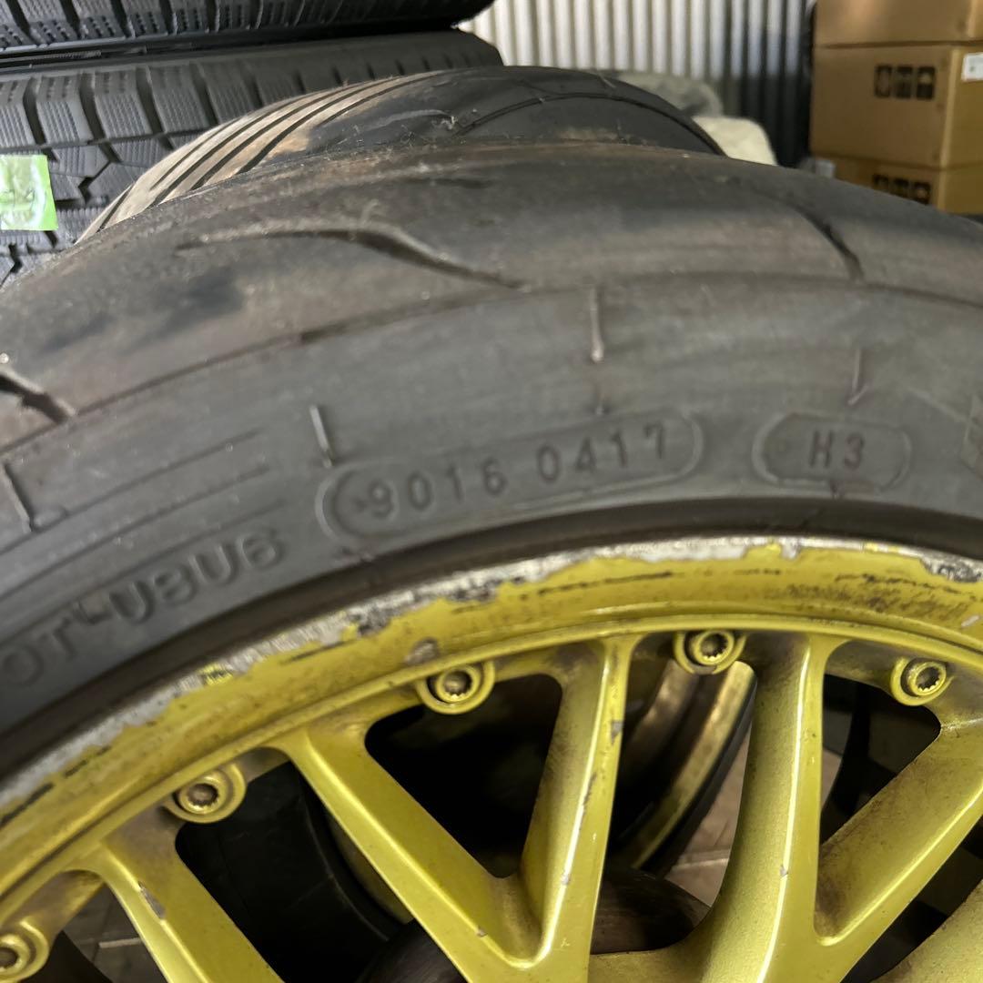AE様 BBS 17インチ ゴールドホイール　5ケツ　PCD114.3