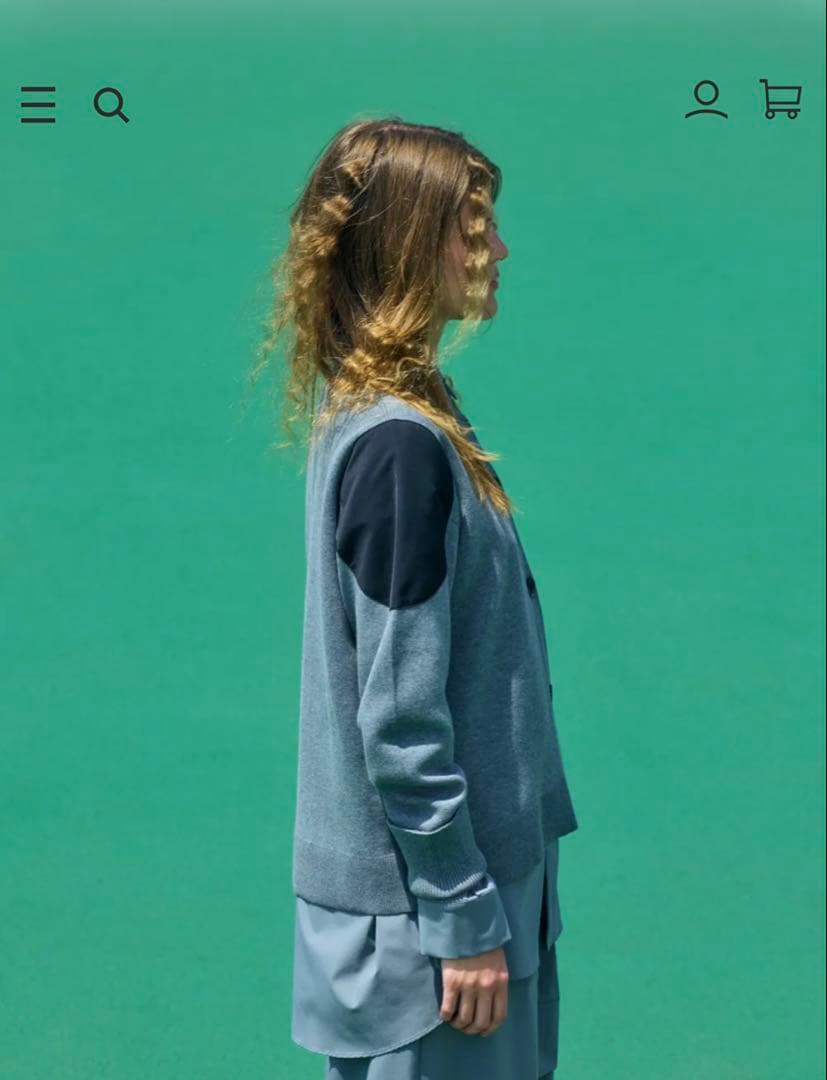 någonsstansナゴンスタンスshoulderpatchcardigan